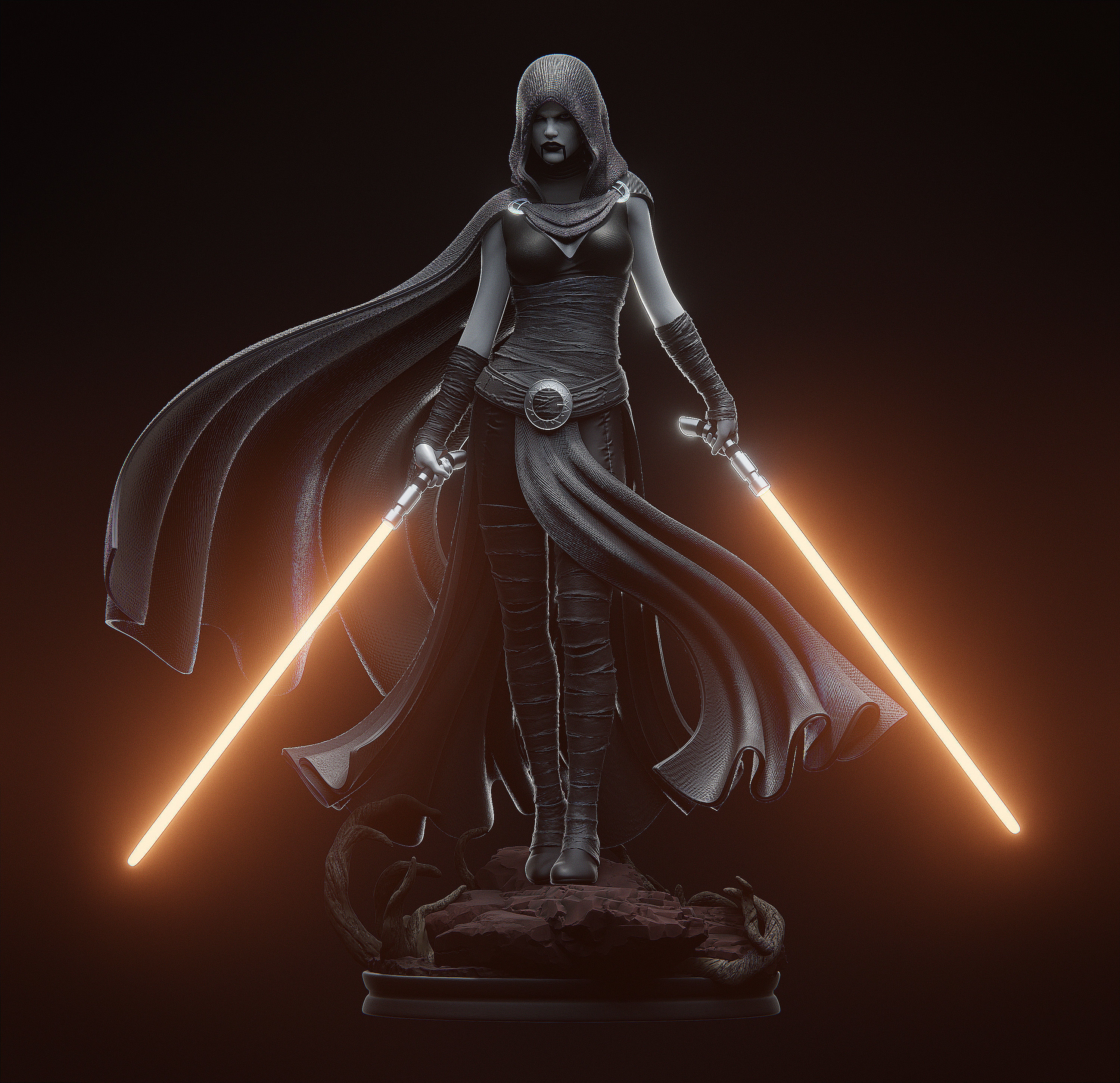 Star Wars - Asajj Ventress 3D print model_1