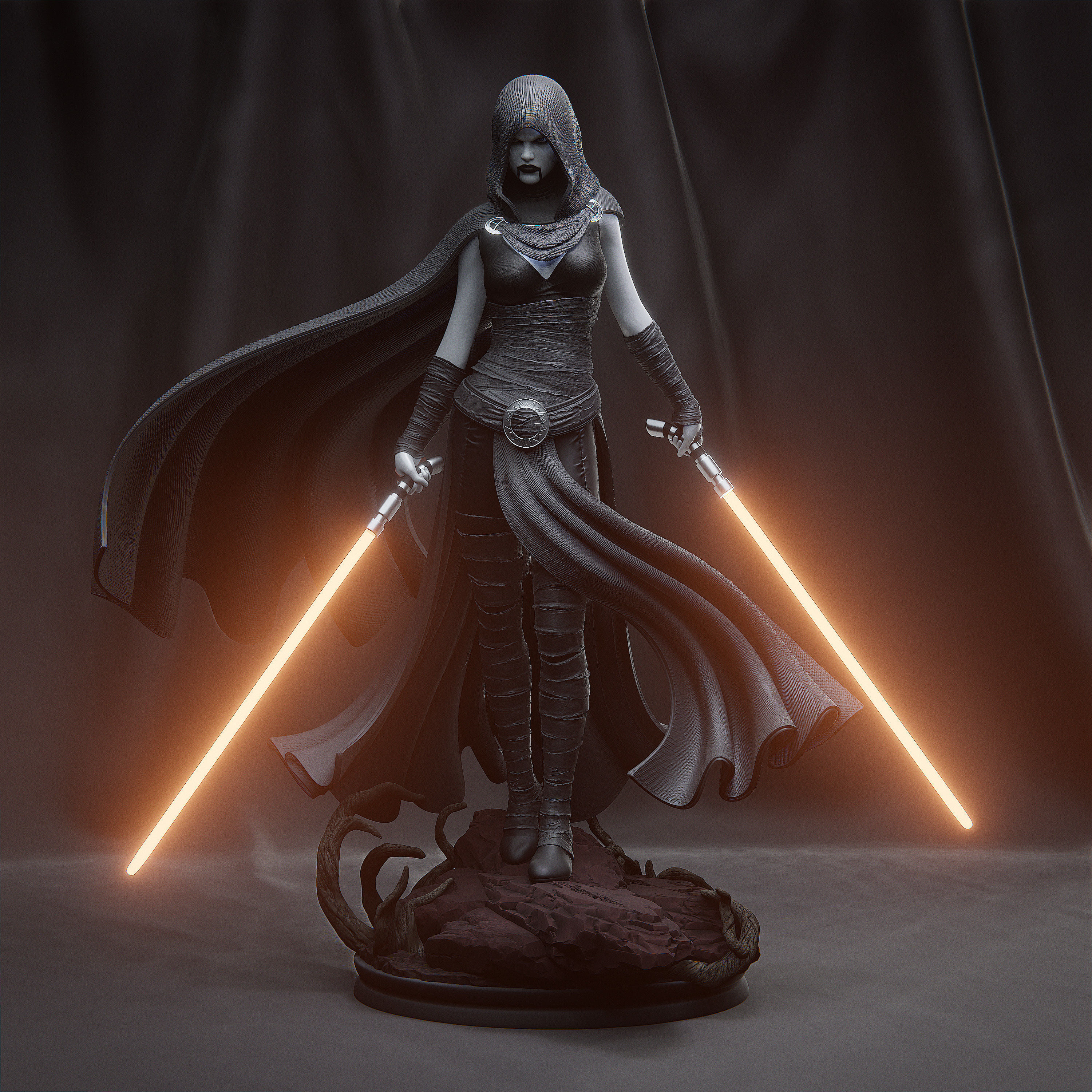 Star Wars - Asajj Ventress 3D print model_2