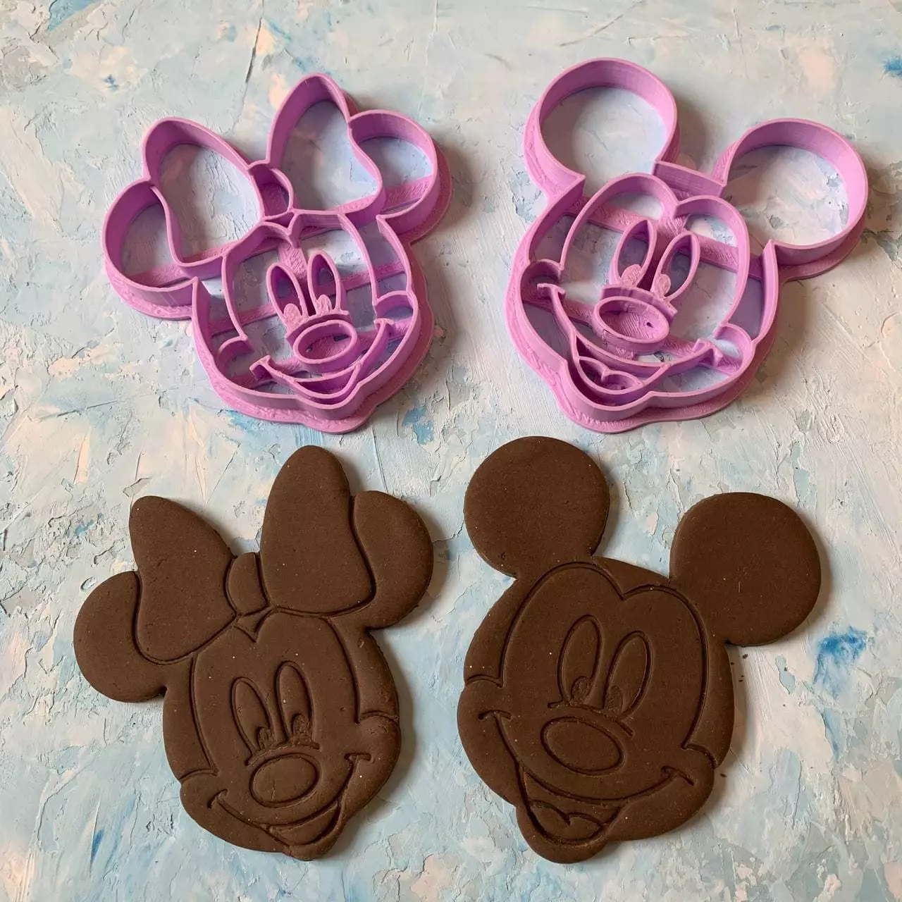 Minnie Mouse and Micky Mouse Cookie Cutter 3D print model  3D print model_0