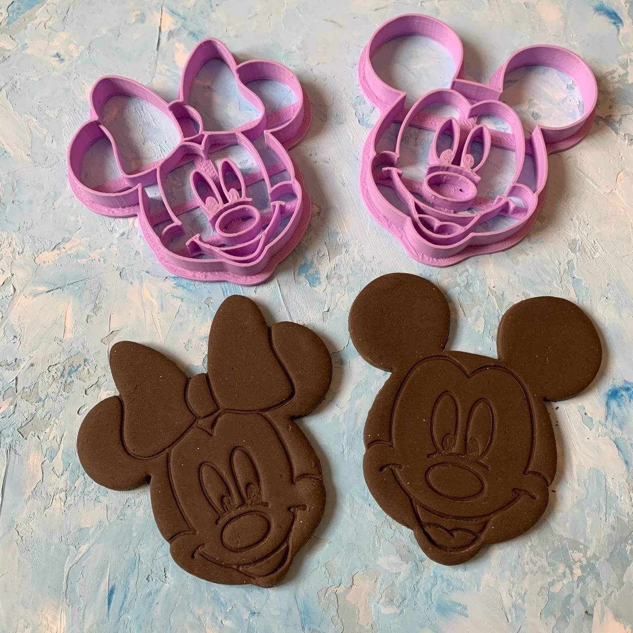Minnie Mouse and Micky Mouse Cookie Cutter 3D print model  3D print model_1