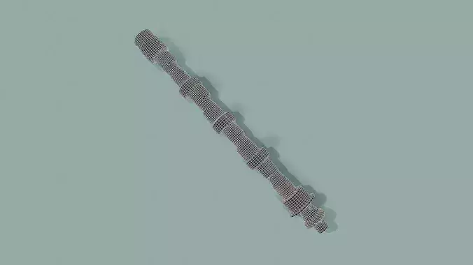 3D Scan Camshaft Low-poly 3D model 4