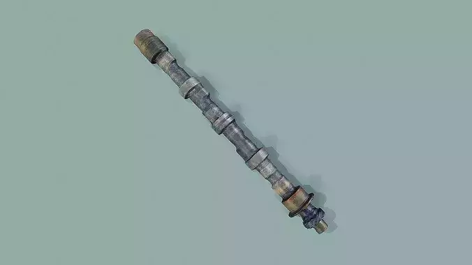 3D Scan Camshaft Low-poly 3D model 5