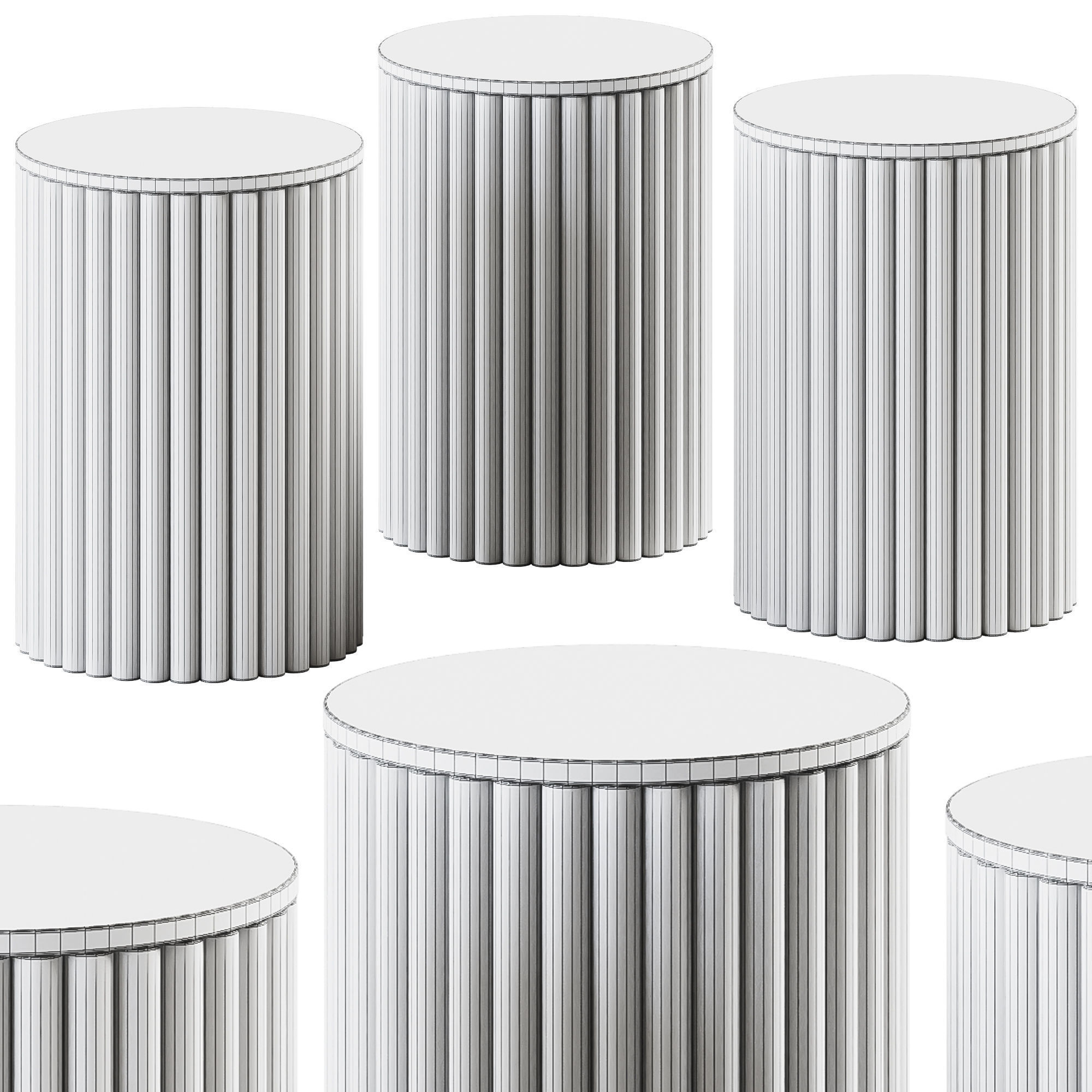 Cazarina Hogre Side Table 3D model_1