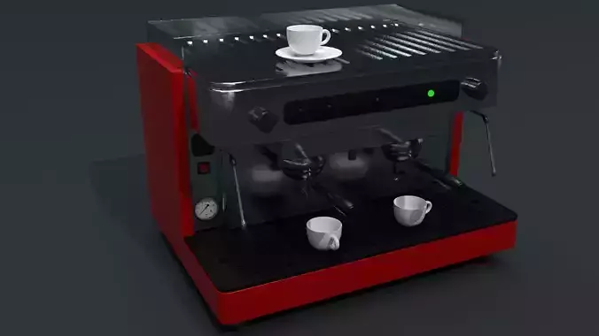 Medium coffee machine Free low-poly 3D model