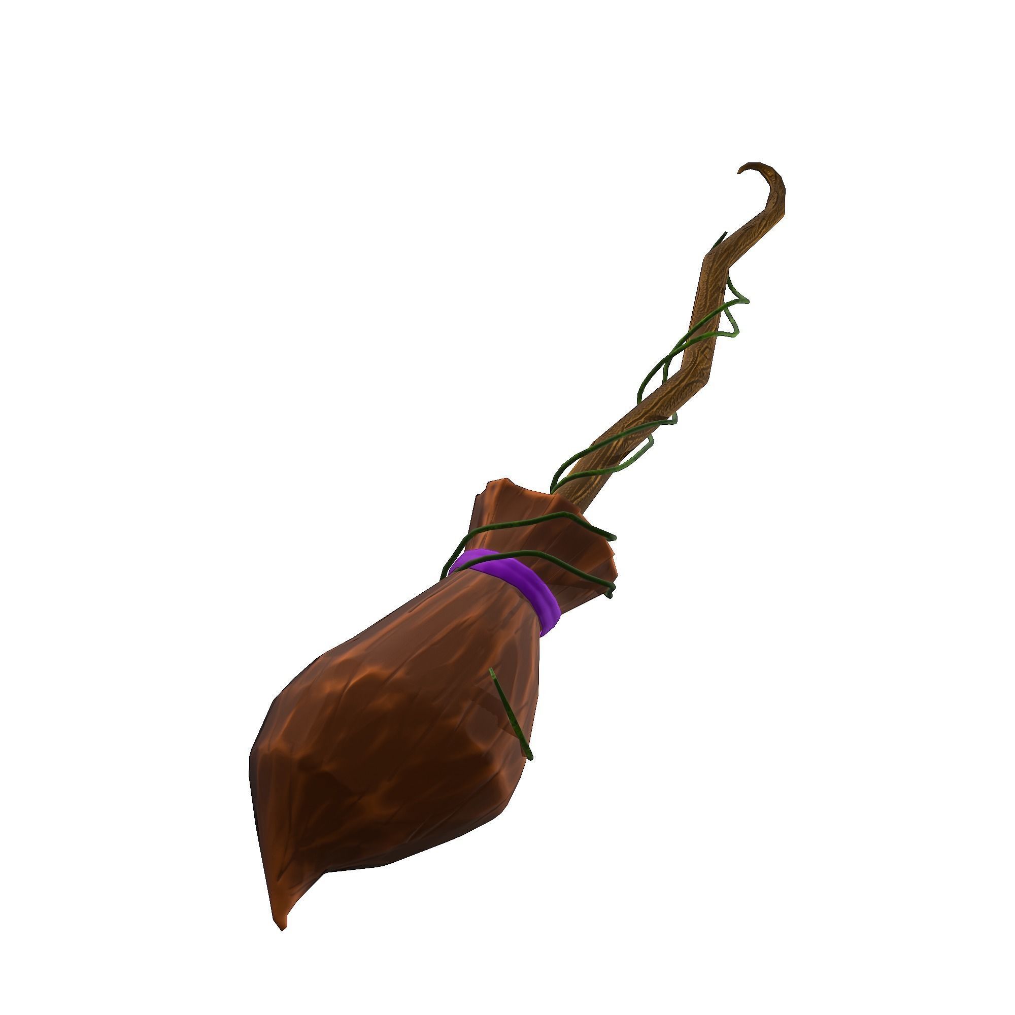 Low-poly 3D model of Stylized WitchBroom Low-poly 3D model_7