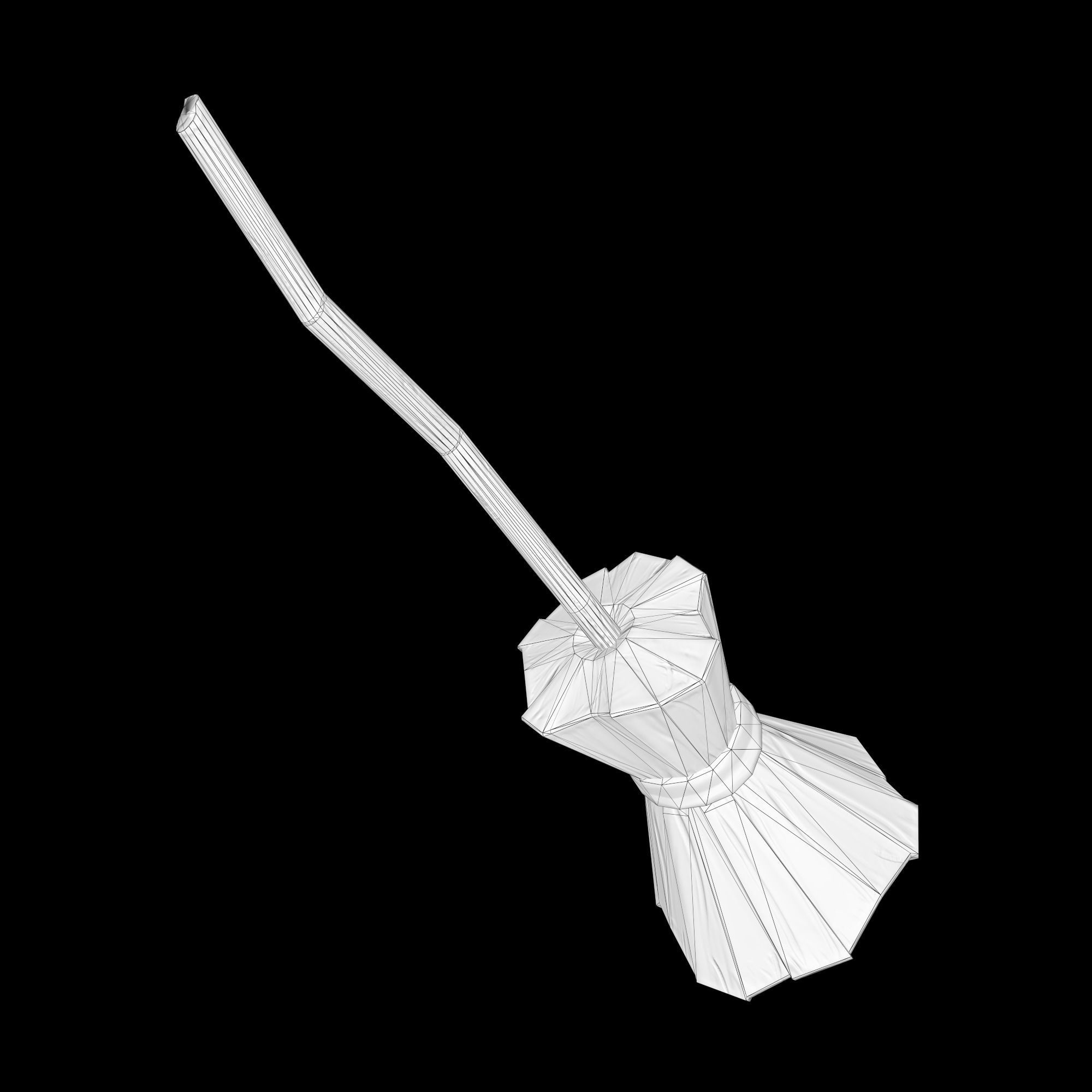 Low-poly 3D model of Stylized WitchBroom Low-poly 3D model_9