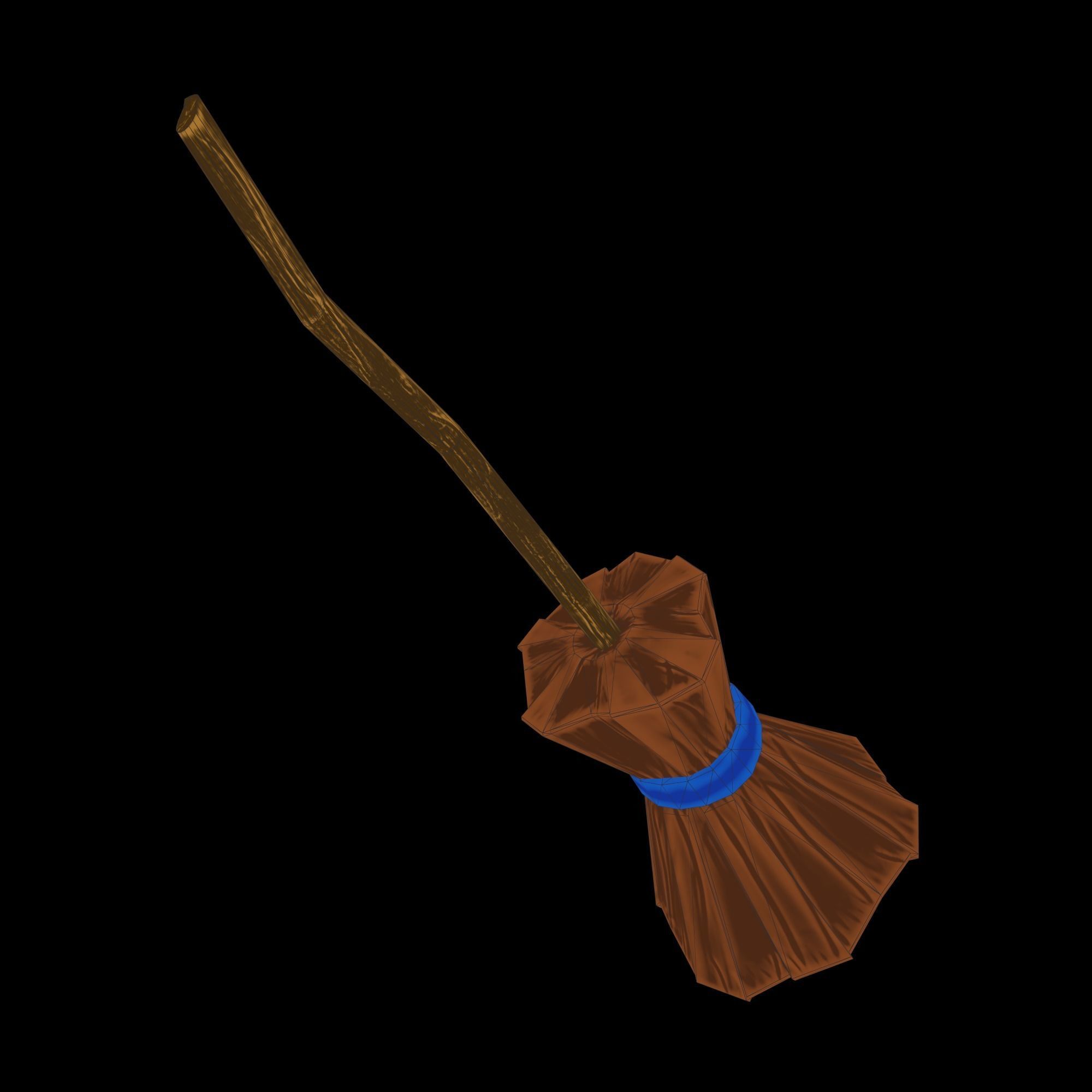 Low-poly 3D model of Stylized WitchBroom Low-poly 3D model_8