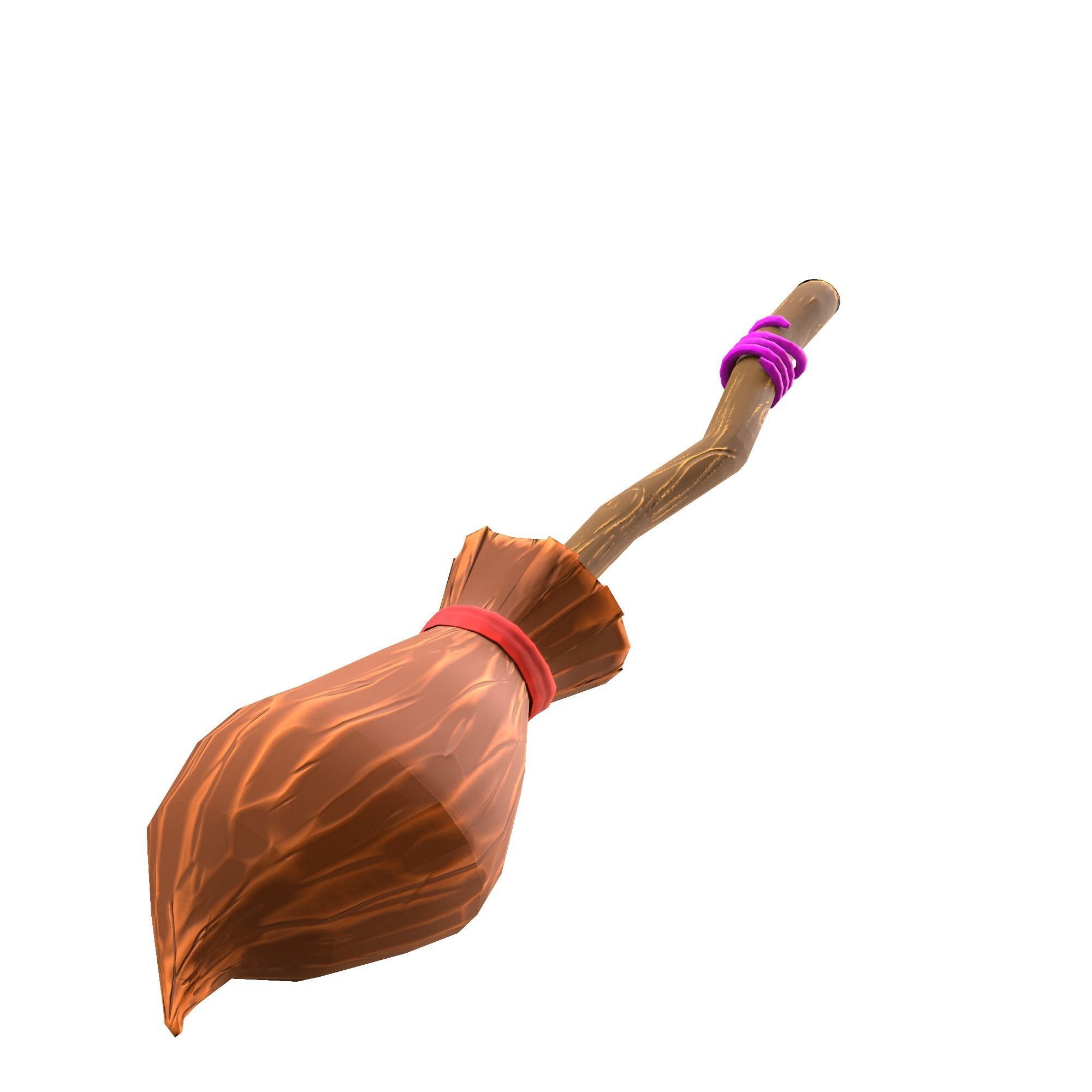Low-poly 3D model of Stylized WitchBroom Low-poly 3D model_5