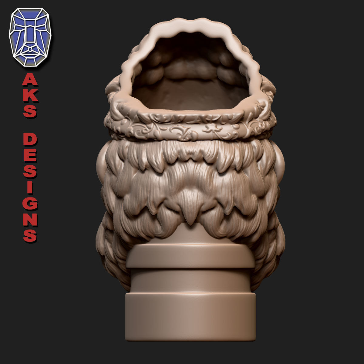 Gangster Gorilla version 1 Penholder 3D print model_3