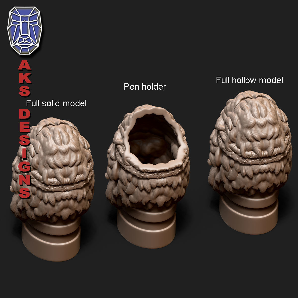 Gangster Gorilla version 1 Penholder 3D print model_10