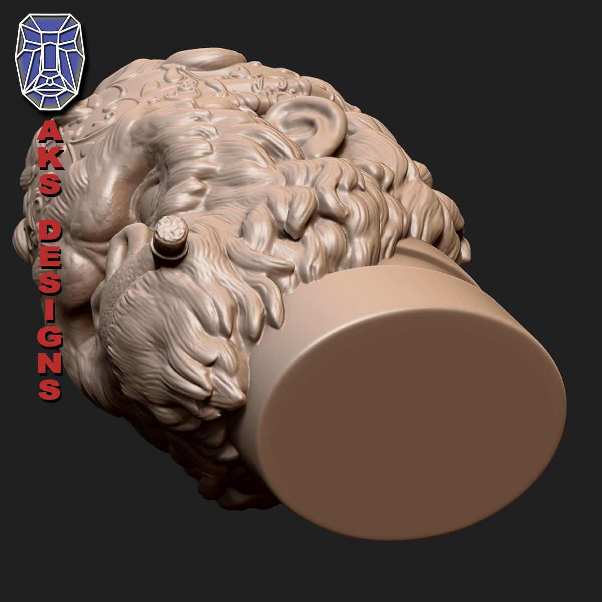 Gangster Gorilla version 1 Penholder 3D print model_7