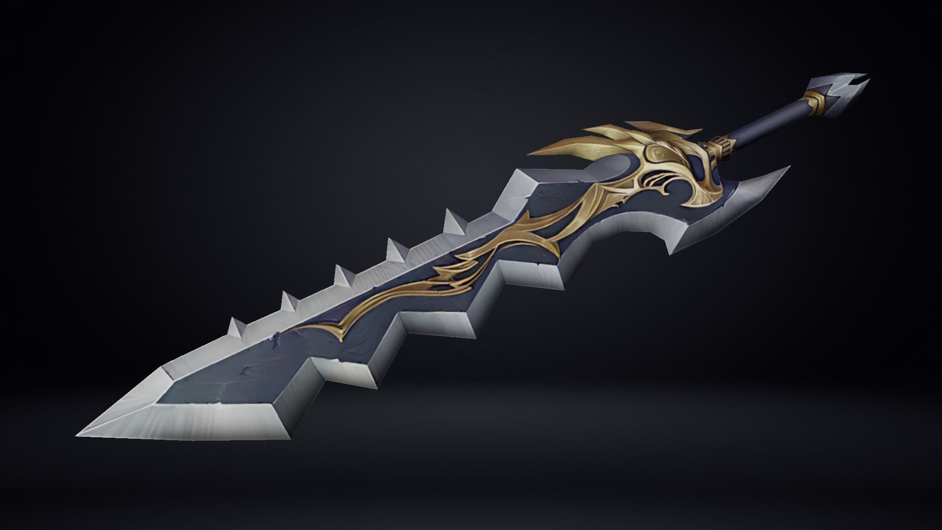 Futuristic Sword Low-poly 3D model_6
