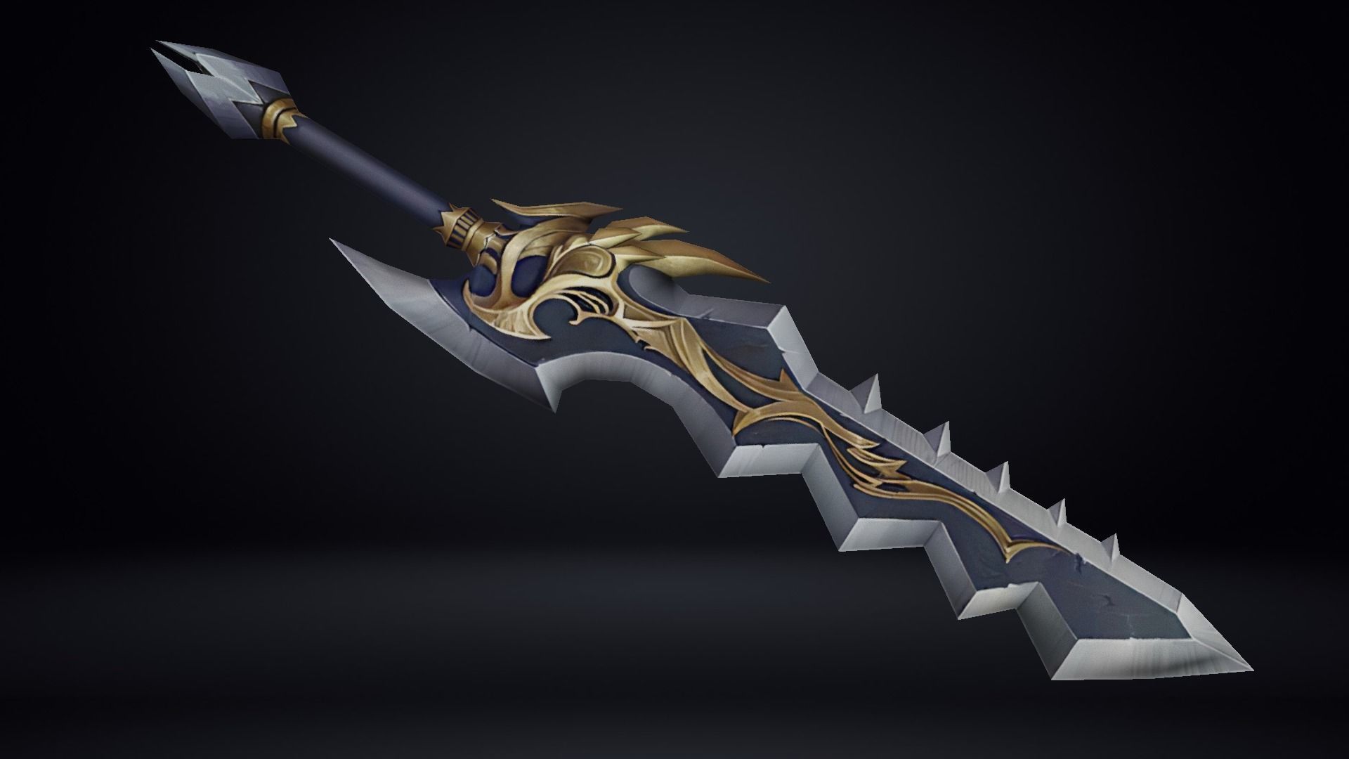 Futuristic Sword Low-poly 3D model_12