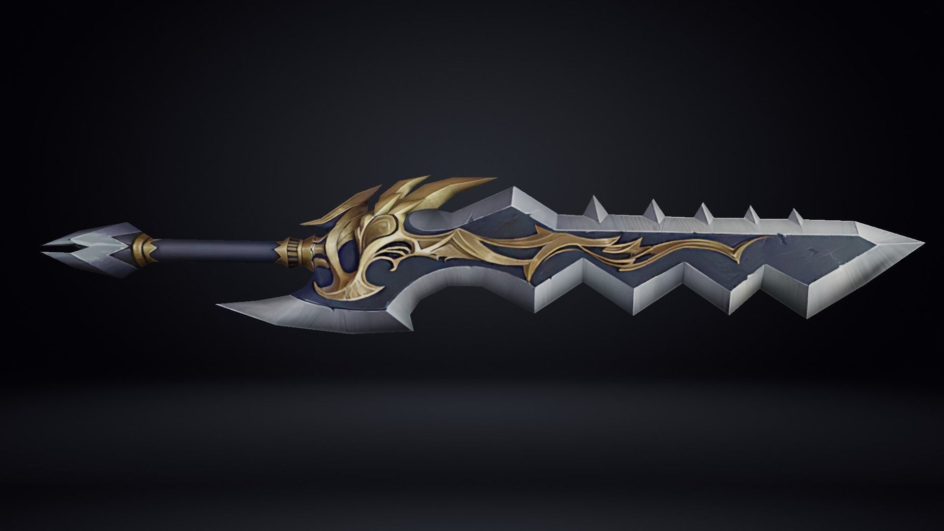 Futuristic Sword Low-poly 3D model_13
