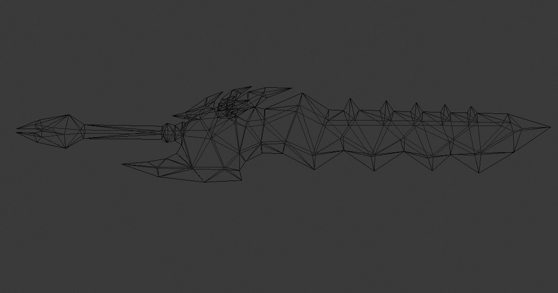 Futuristic Sword Low-poly 3D model_4
