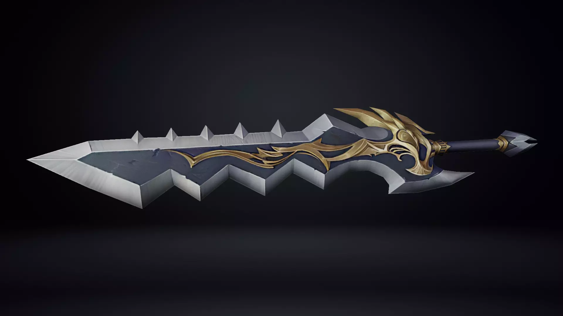 Futuristic Sword Low-poly 3D model_0