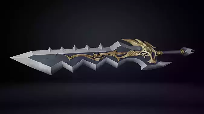 Futuristic Sword Low-poly 3D model Futuristic Sword Low-poly 3D model