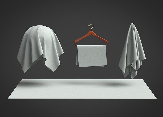 Cotton Canvas Fabric 3D model