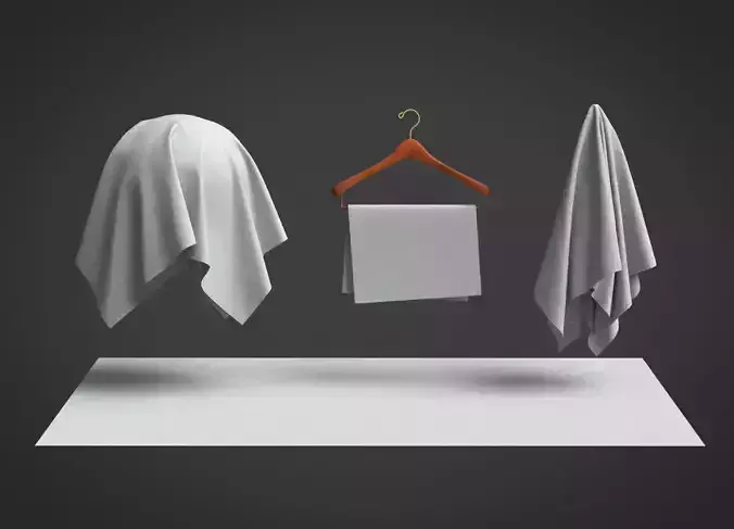 Cotton Canvas Fabric 3D model