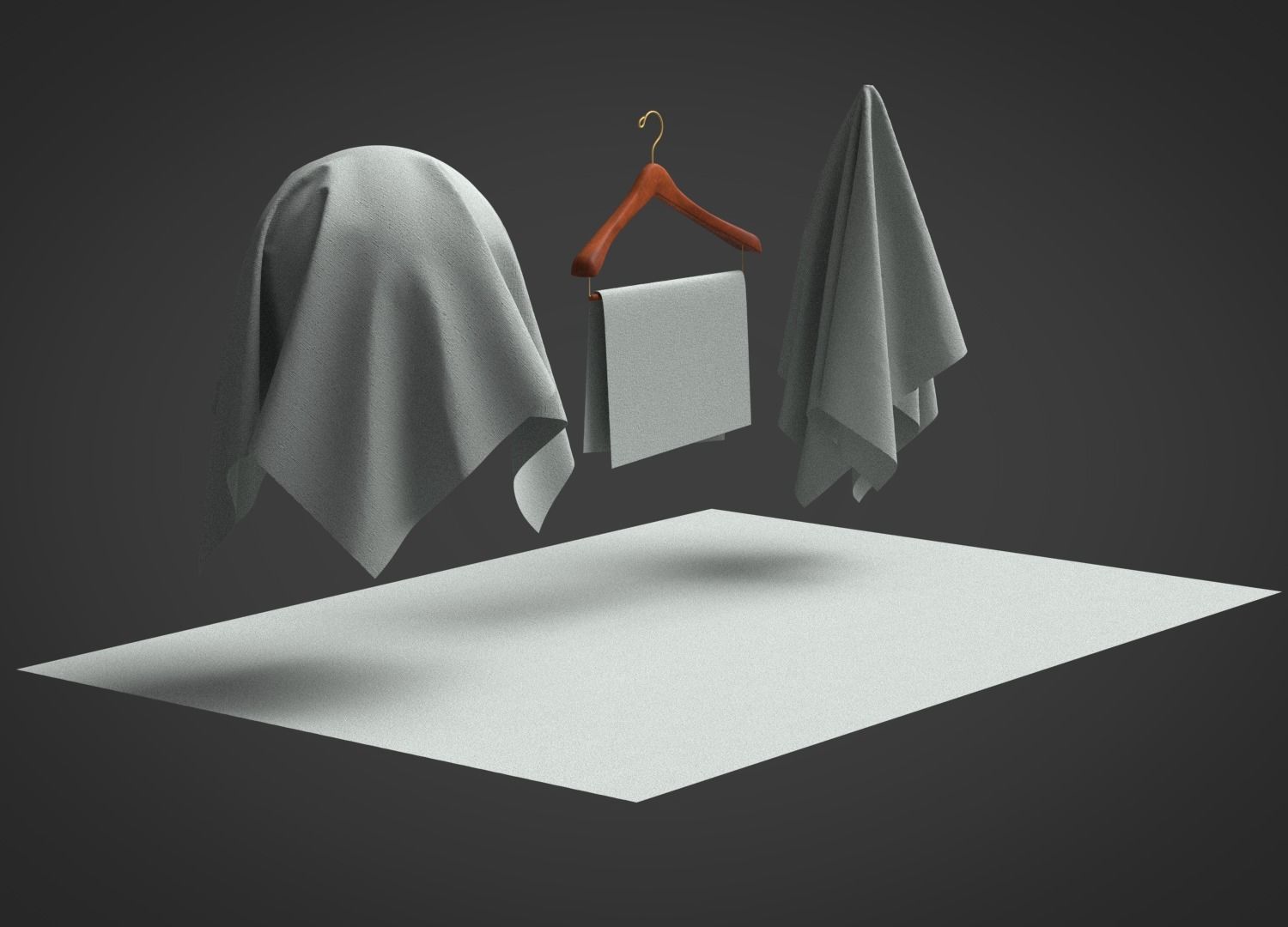 Cotton Canvas Fabric 3D model_6