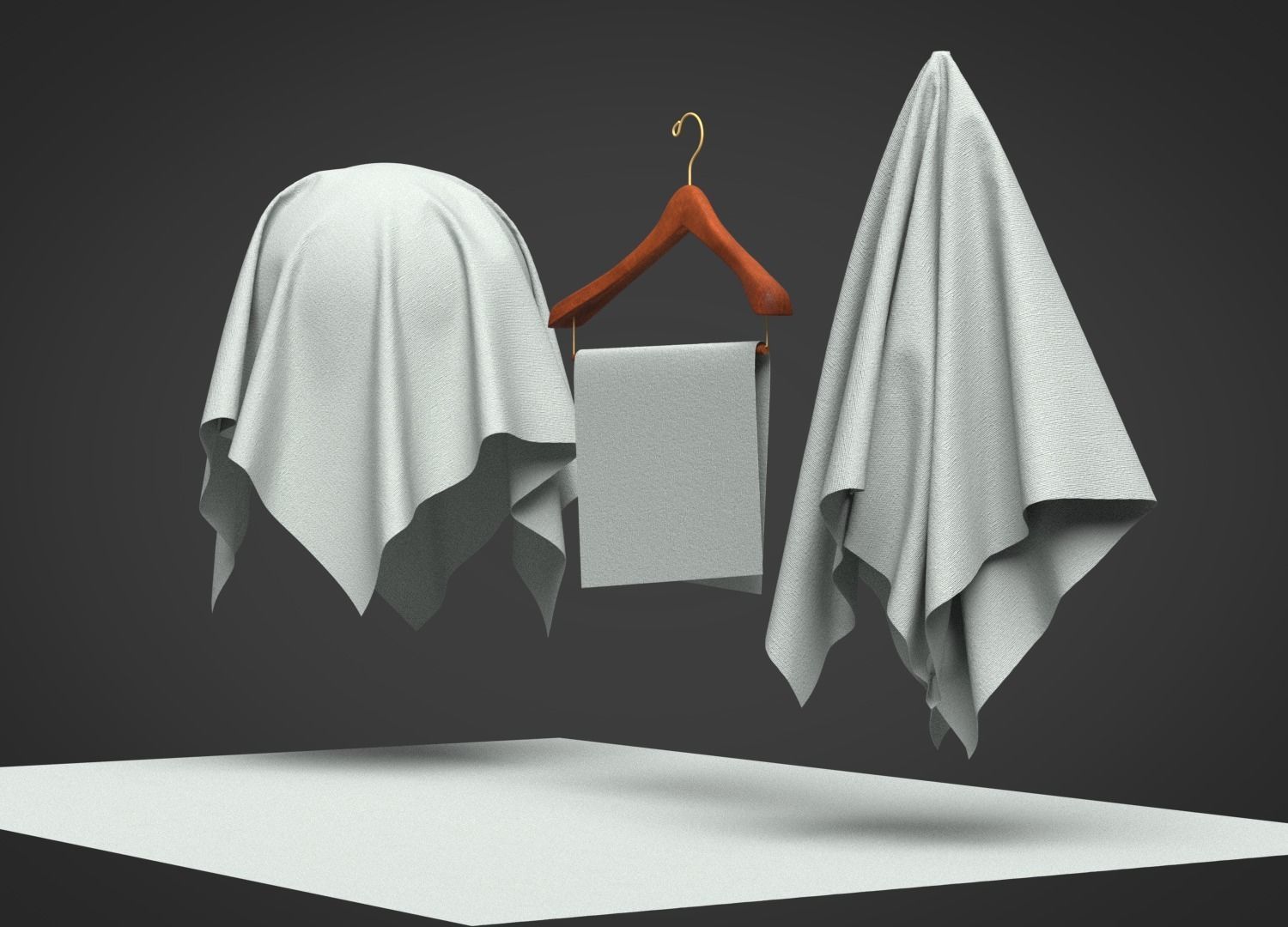 Cotton Canvas Fabric 3D model_7