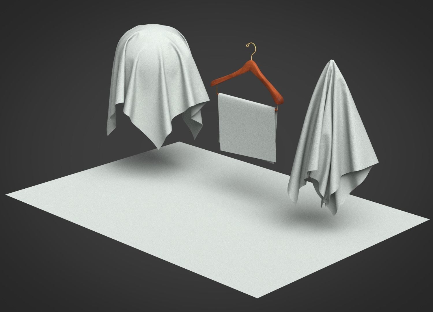 Cotton Canvas Fabric 3D model_5