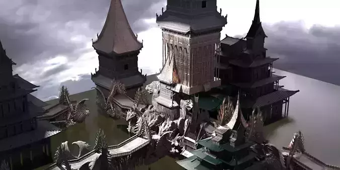 Golden Triangle God Emporors CityTemples Kitbash