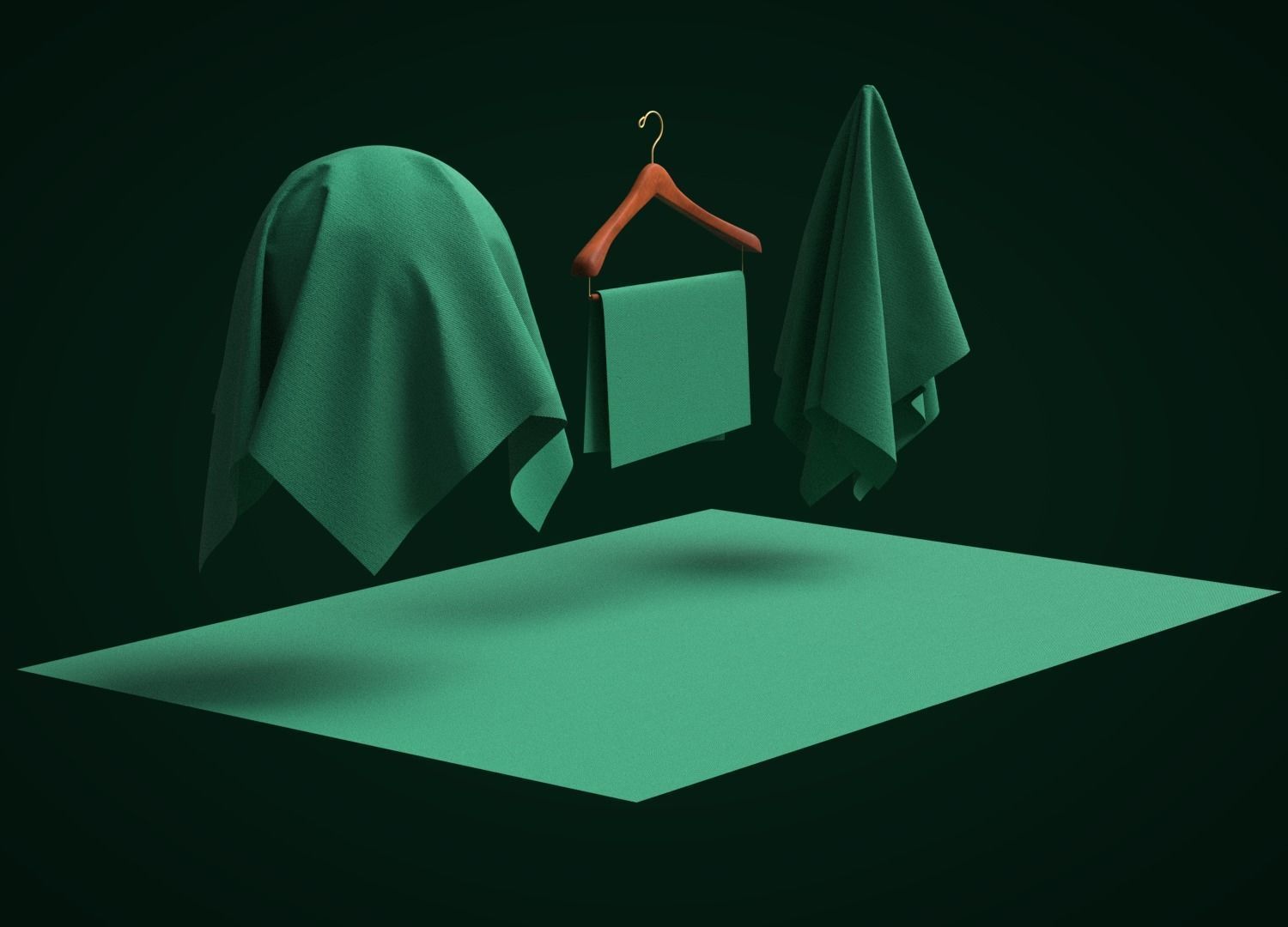 Cotton Gabardine Fabric 3D model_6