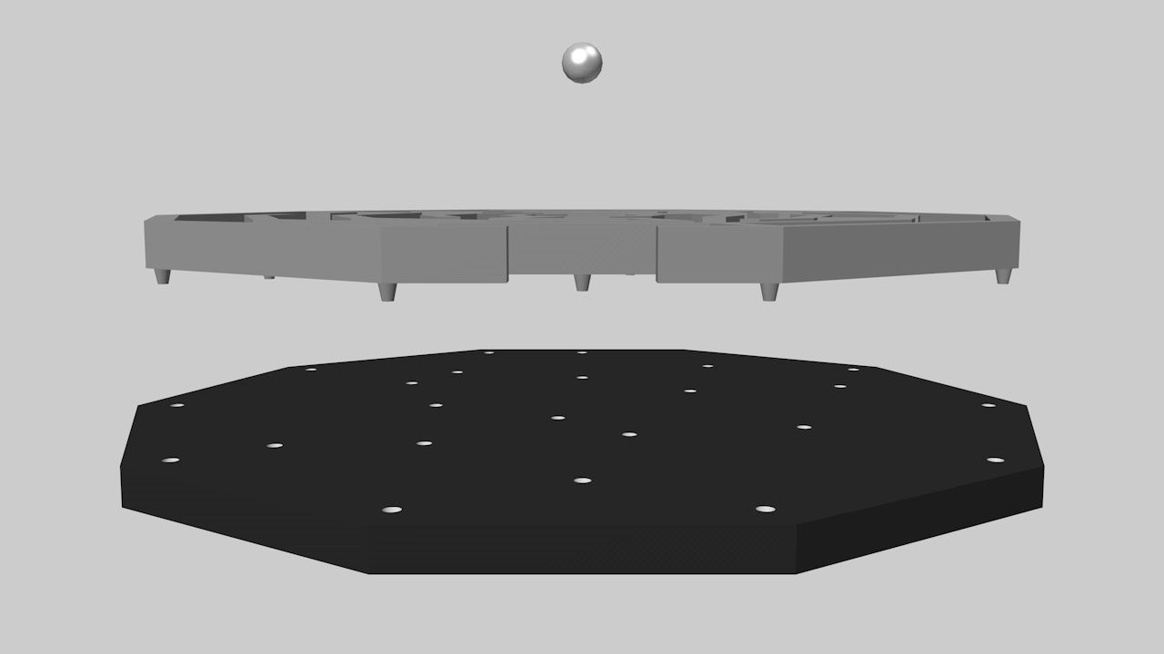 Hexagonal Maze 3D print model_7