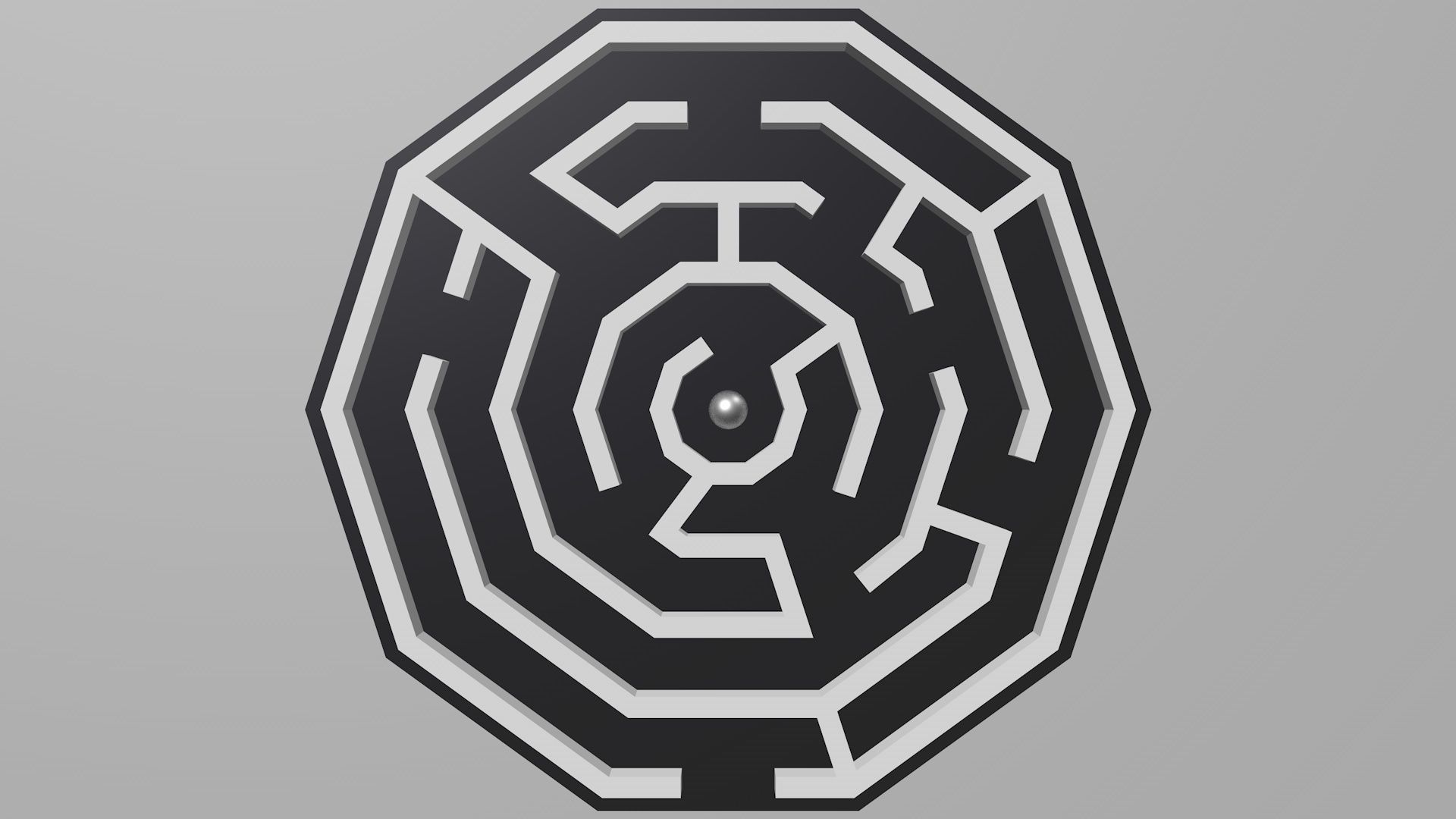 Hexagonal Maze 3D print model_2