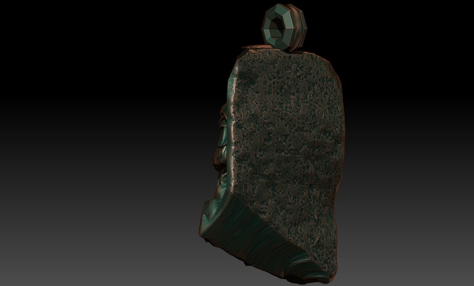 Mani pendant 3D print model_3