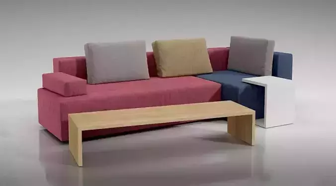 Modern Comfy Sofa 3D model