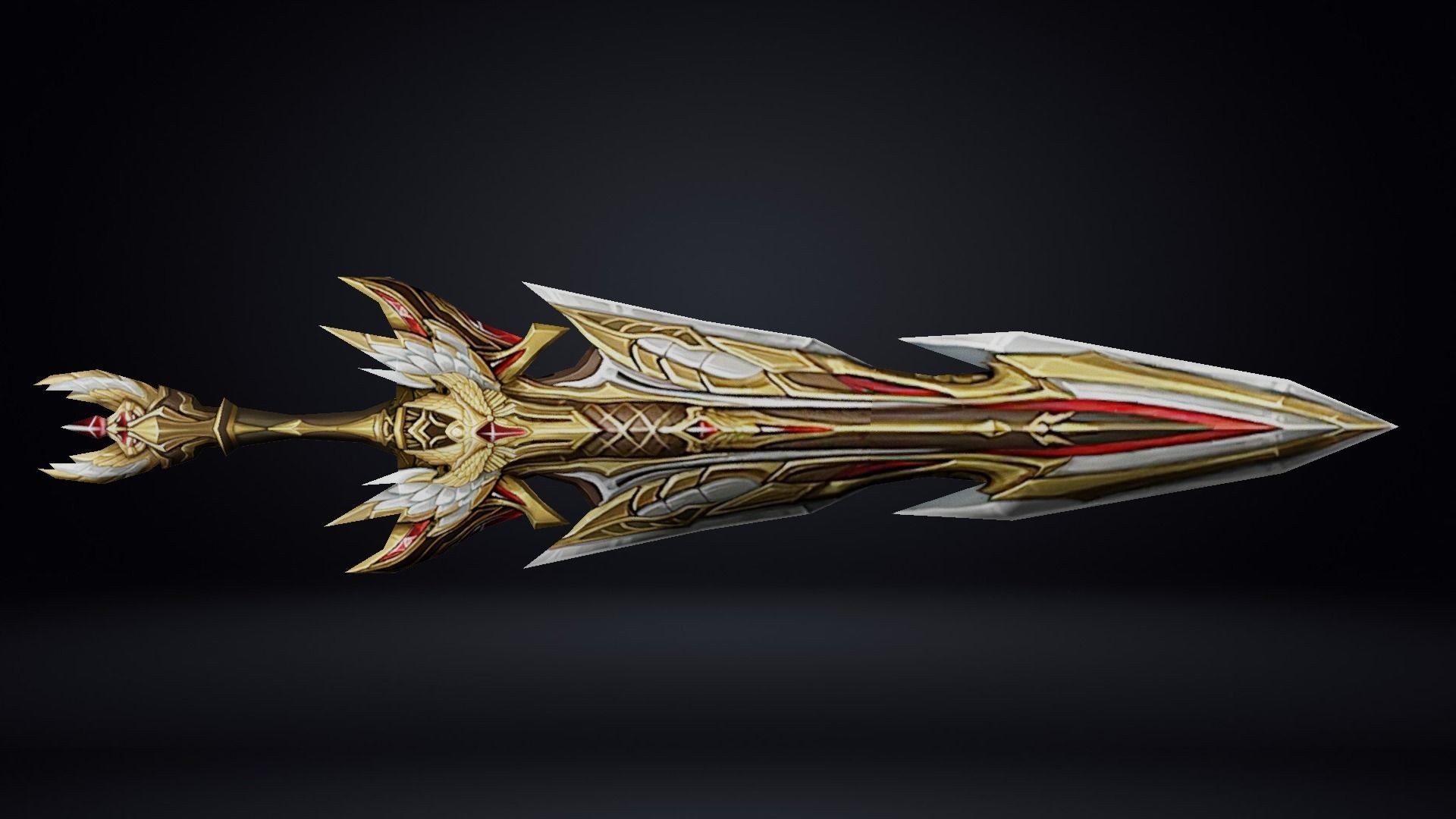 Futuristic Sword Low-poly 3D model_2