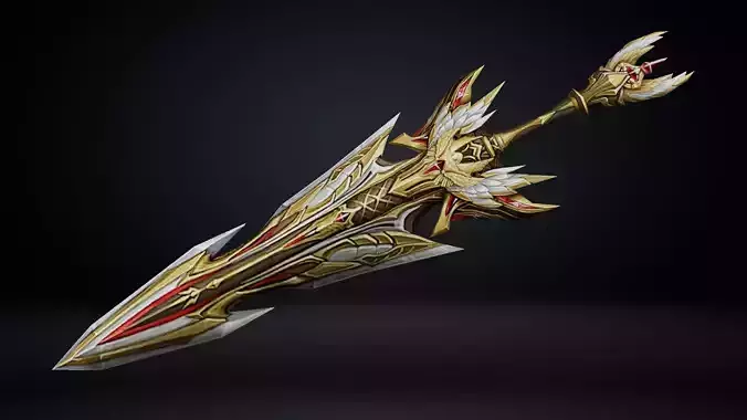 Futuristic Sword Low-poly 3D model Futuristic Sword Low-poly 3D model