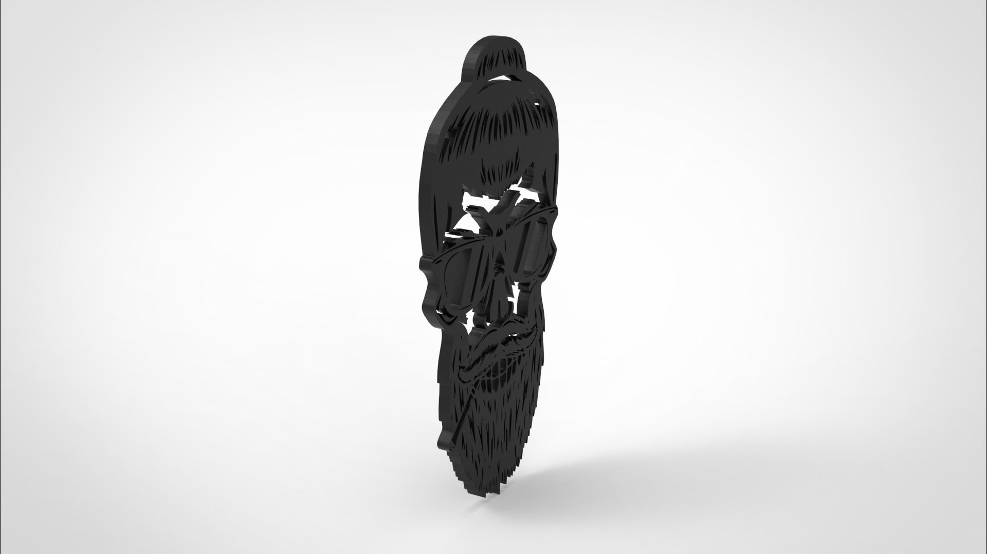 SMOKING SKELETON 3D ART FRAME 3D print model_2