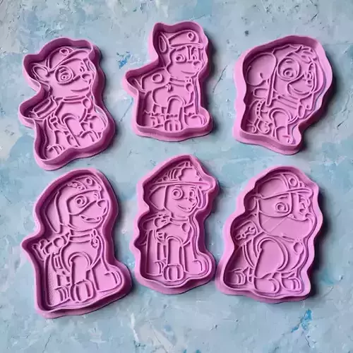 Paw Patrol Cookie Cutter Details set 3D print model 3D print model