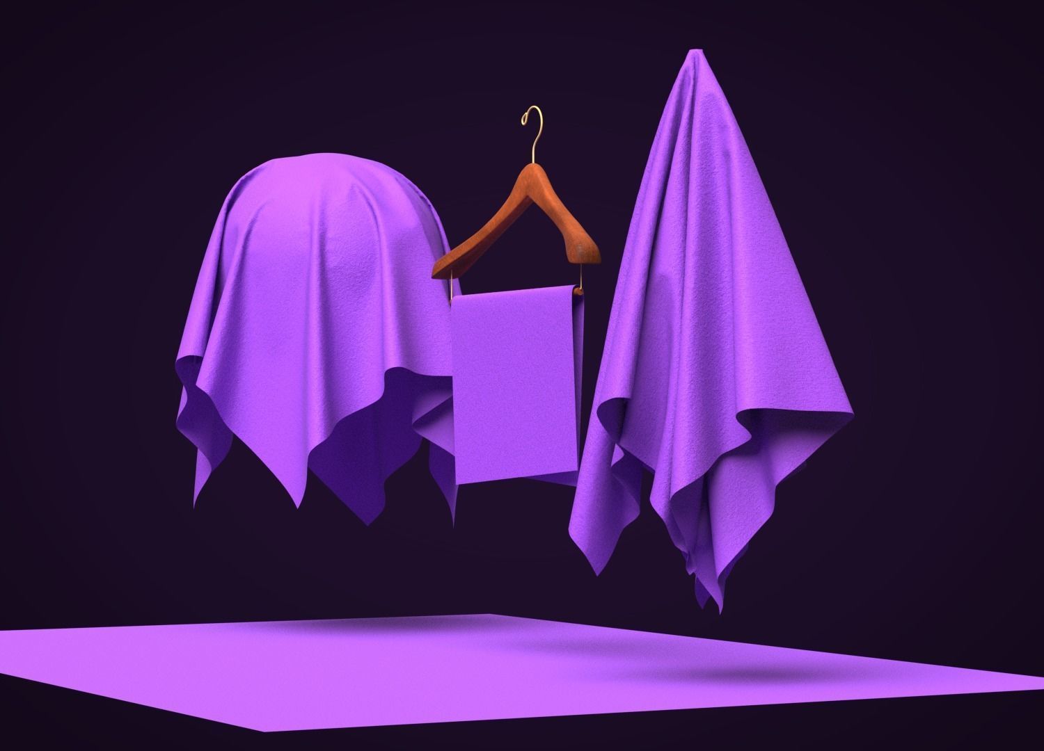 Cotton Poplin 50s Fabric 3D model_7