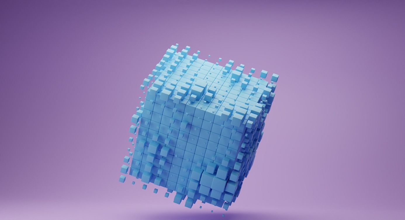 Geometry Nodes Cube Low-poly 3D model_2