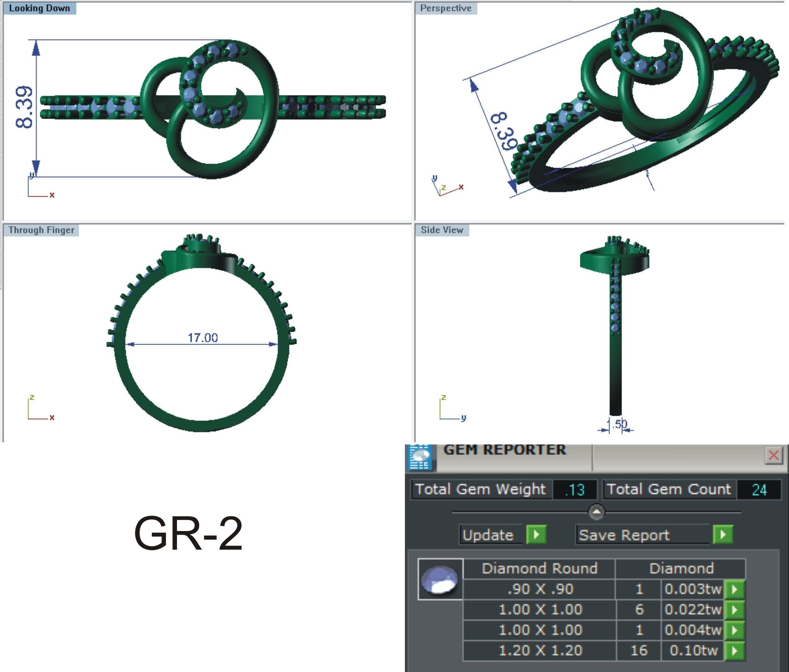 Light weight ring model  3D print model_1