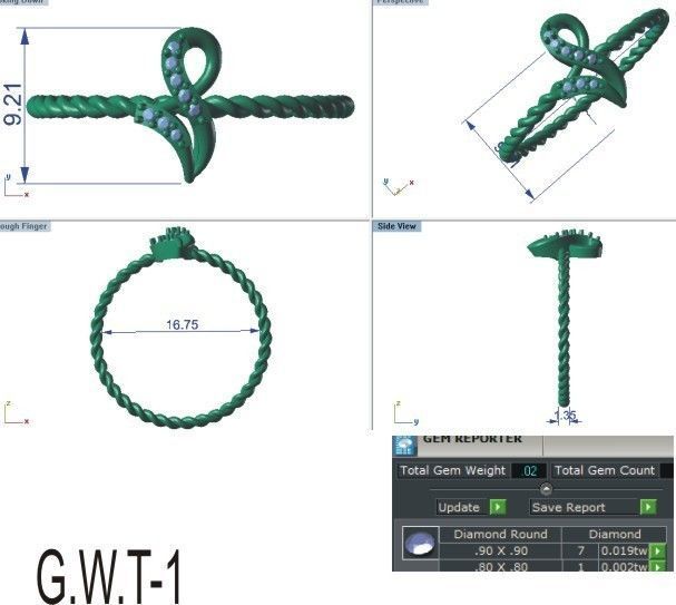 Light weight ring model  3D print model_3