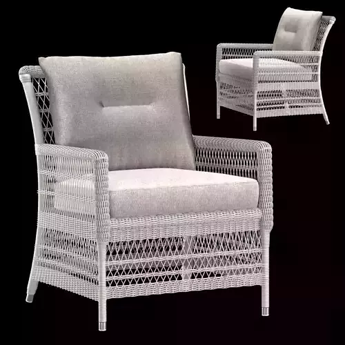 HAMPTON WICKER DINING ARM CHAIR
