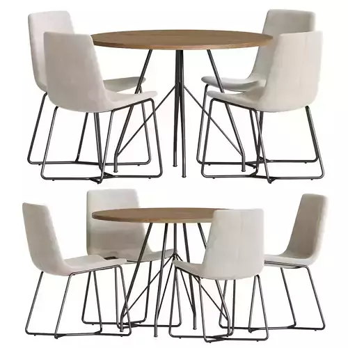 Slope Chair Jules Table Dining Set