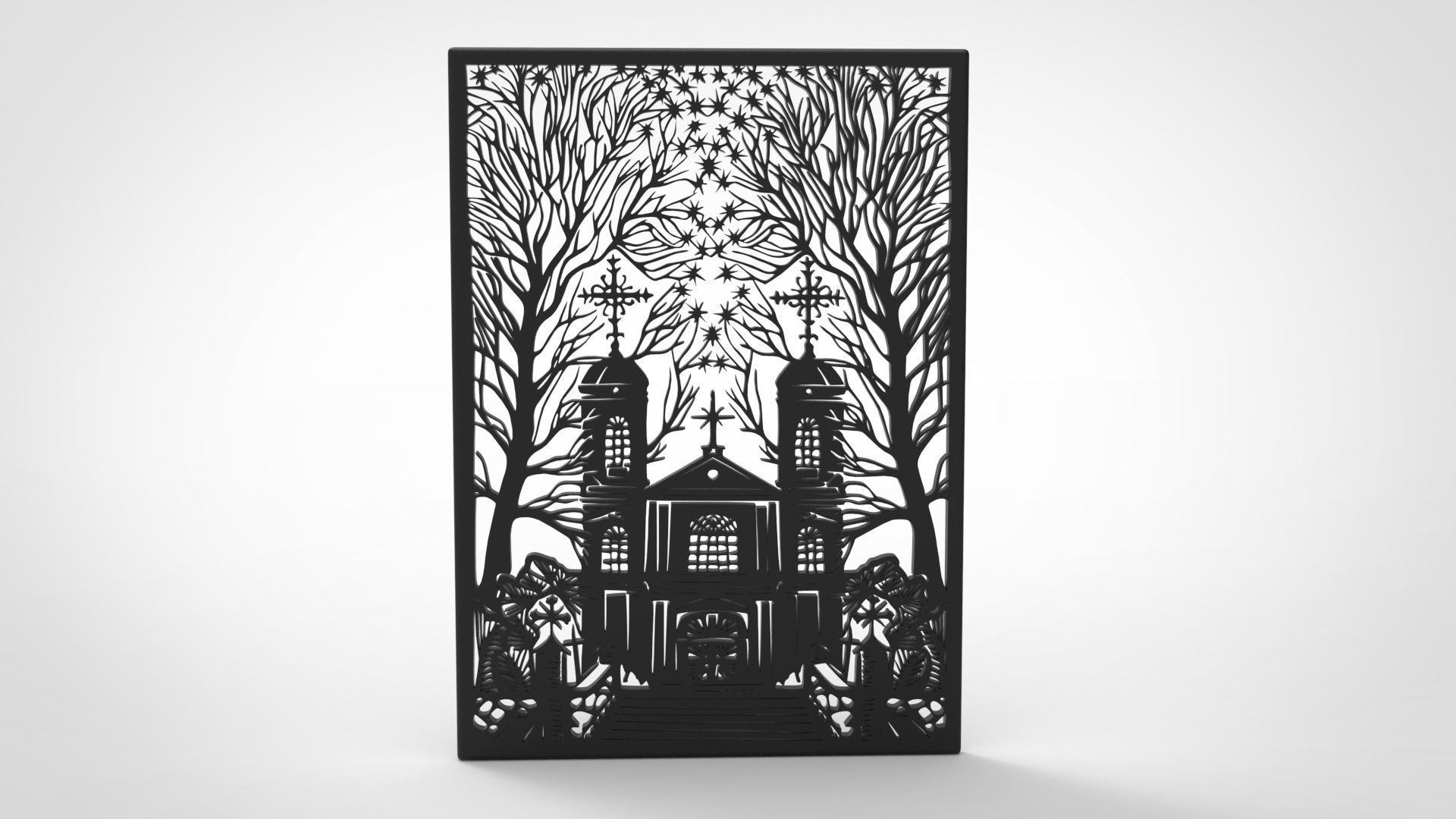 church 3d art filler 3D print model_2