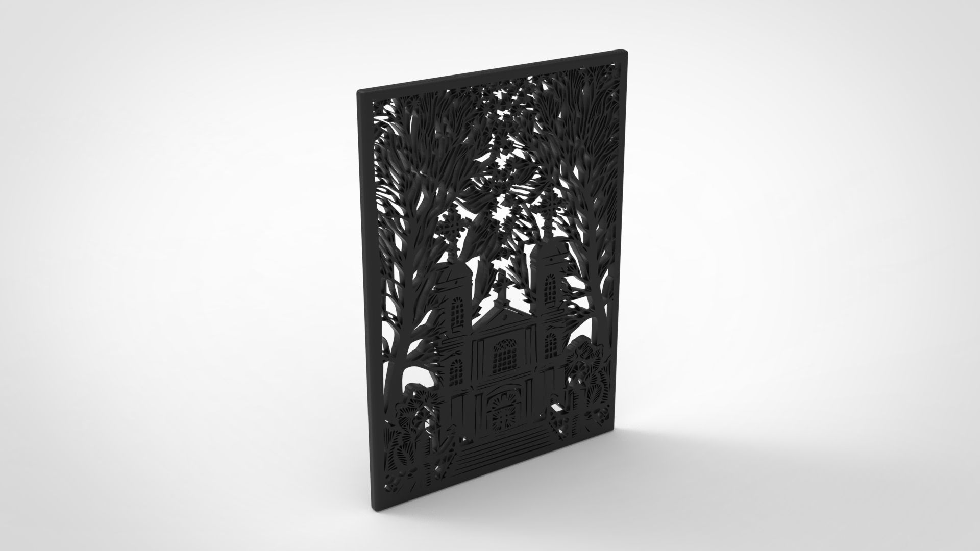 church 3d art filler 3D print model_4