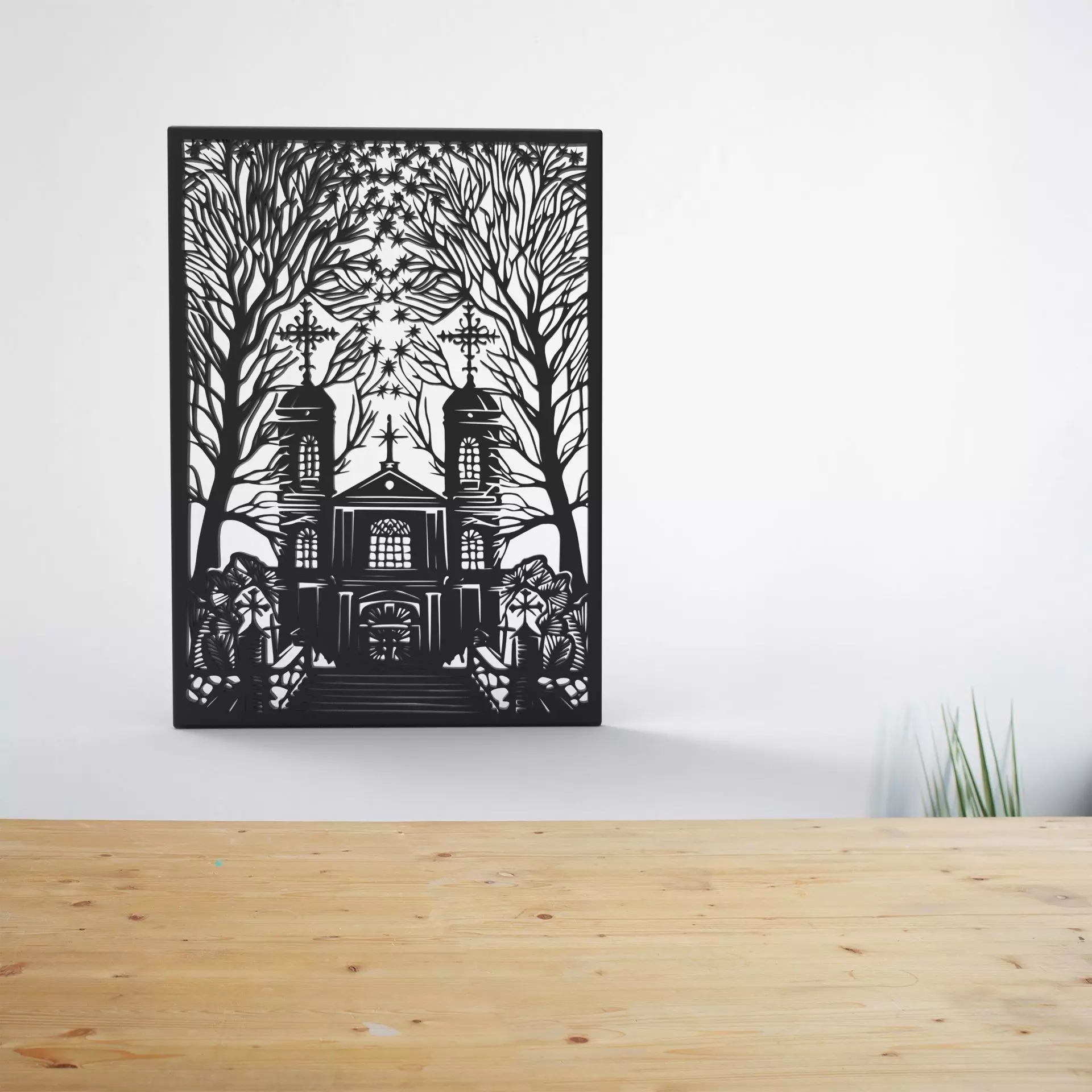 church 3d art filler 3D print model_0