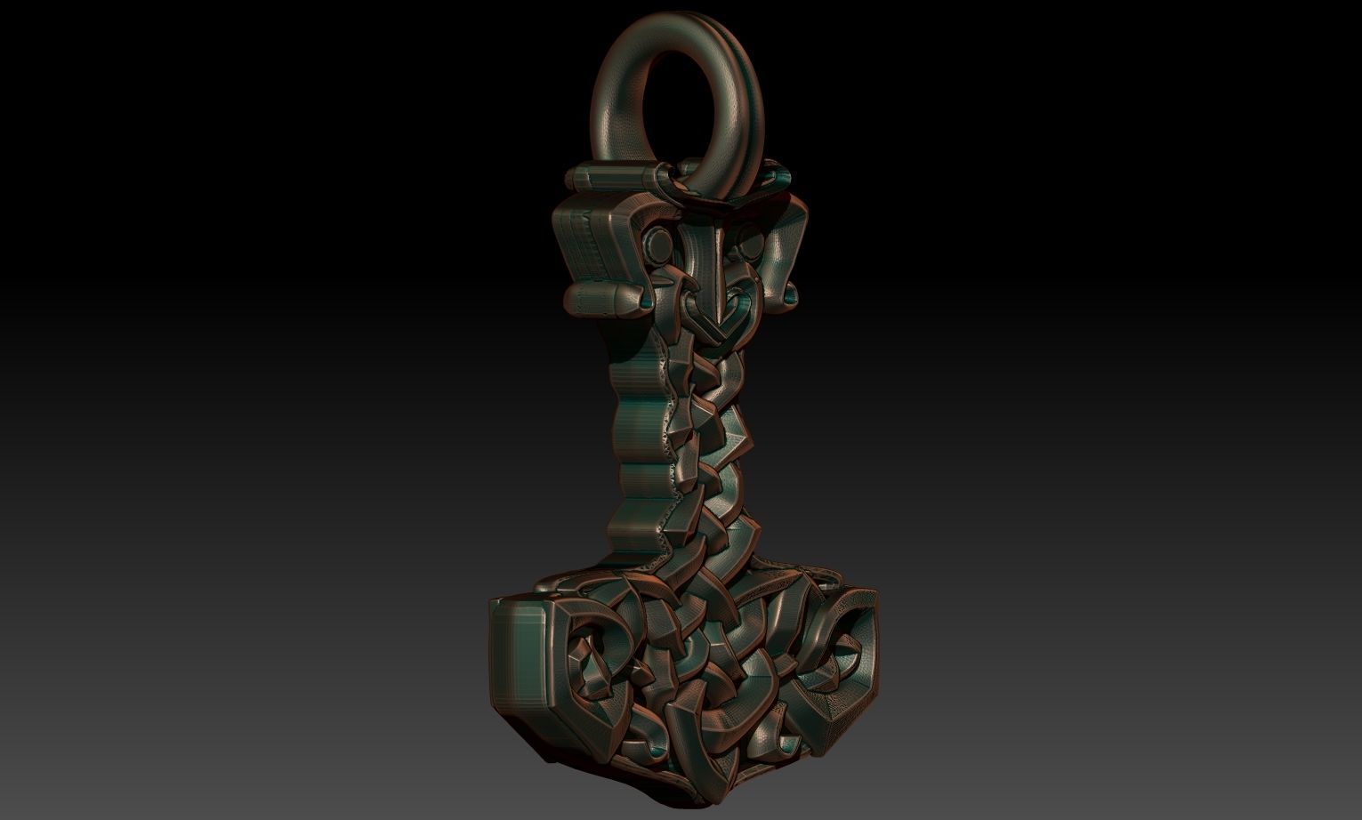 Mjolnir Gothic 3D print model_2