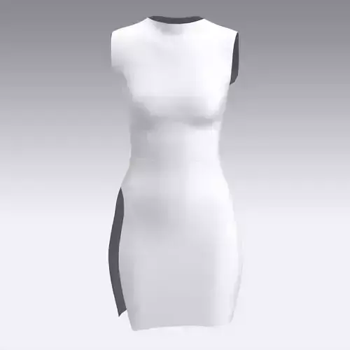 DRESS SLIT LOOK WHITE MODERN