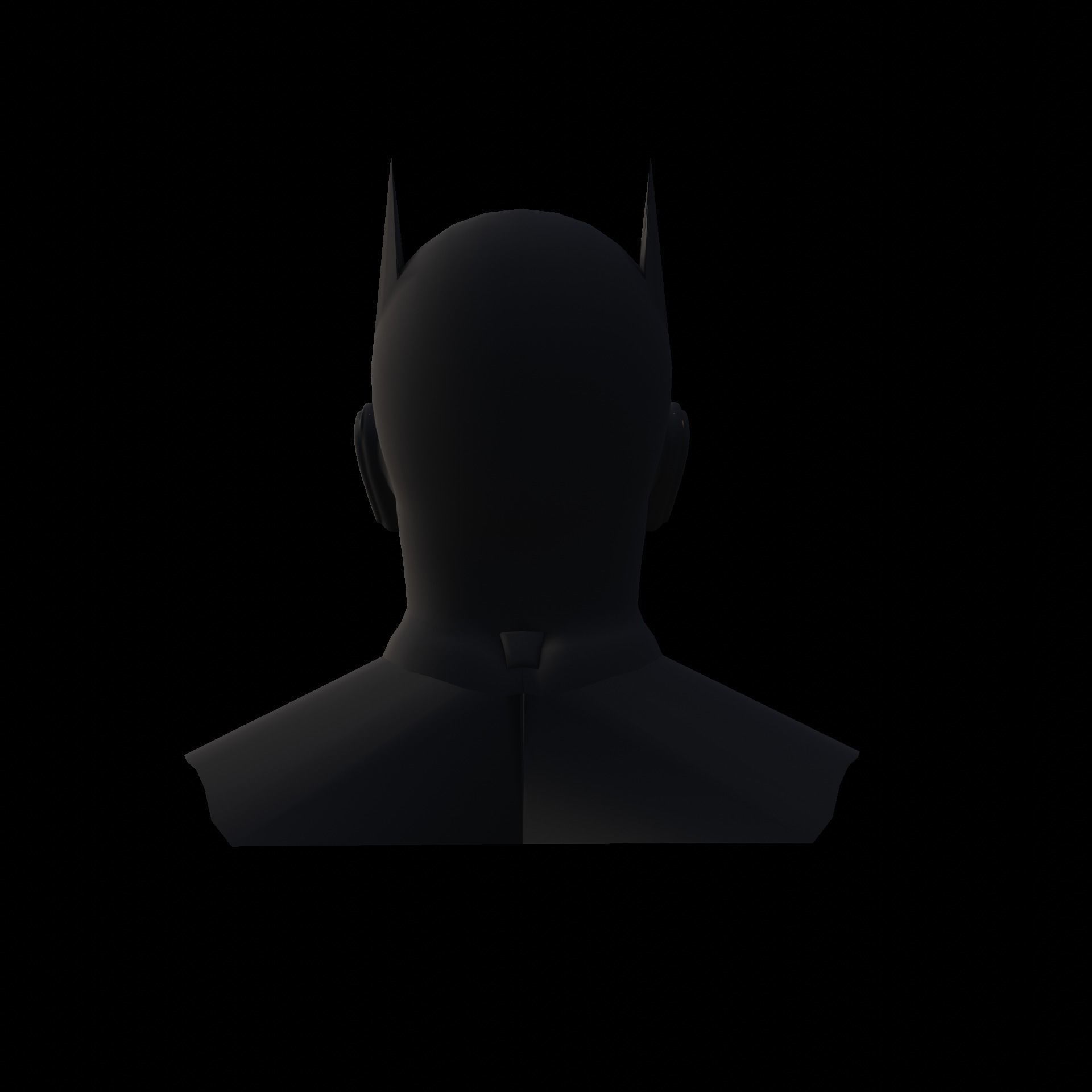 low poly batman mask Free low-poly 3D model_7
