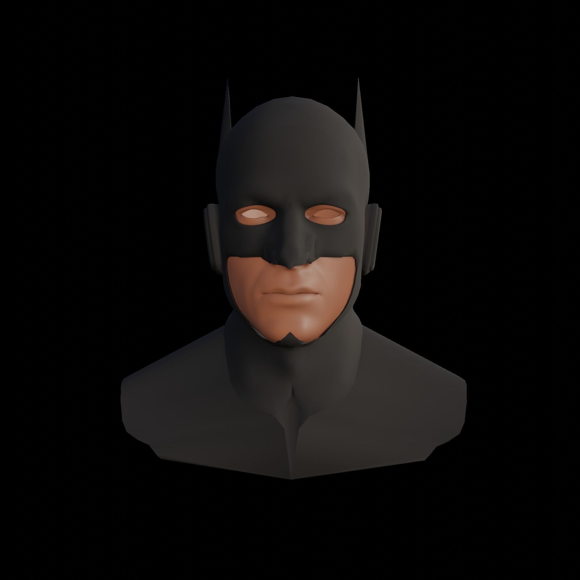 low poly batman mask Free low-poly 3D model_1