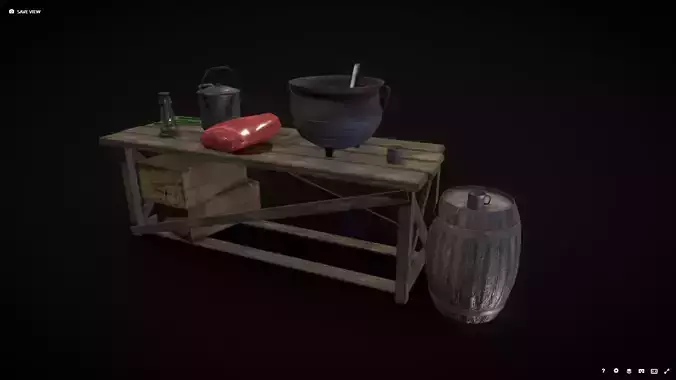 Game Asset - Table for preparing the stew